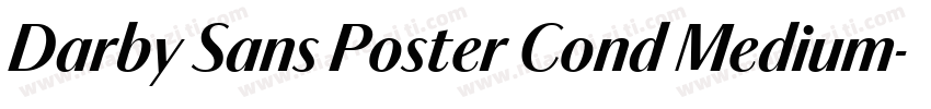 Darby Sans Poster Cond Medium字体转换
